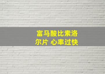 富马酸比索洛尔片 心率过快